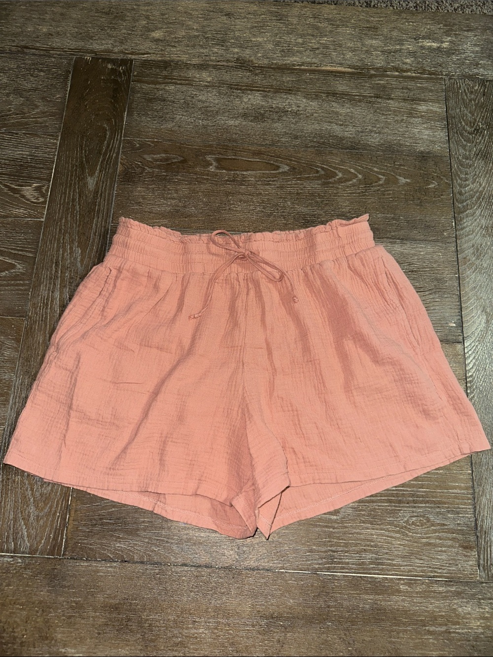 Hem & Thread blush Drawstring Lightweight Shorts